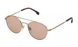 LOZZA SL2313M530349 Vyriški kvadratiniai akiniai nuo saulės Havana acetato rėmeliu, rudi polikarbonatiniai lęšiai, 53 mm