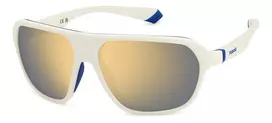 Polaroid PLD2152SVK6 Unisex Rectangular Sunglasses - Black Frame Grey Polarized Lens 59mm
