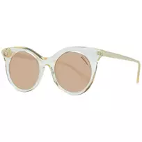 ANA HICKMANN HI9063-49T02 Moteriški drugelio formos akiniai nuo saulės, rudo Havana acetato rėmelis, rudi gradientiniai lęšiai 49/21/145 mm
