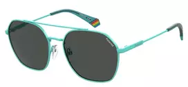 POLAROID Unisex PLD6172S5CB Pilot Aviatoriniai Akiniai Nuo Saulės – Juodas Rėmelis, Pilki Poliarizuoti Lęšiai 57mm