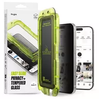 Ringke iPhone 17 Ekrano apsauga Premium Easy Slide Privacy Grūdintas stiklas 9H su montavimo rėmeliu (2 vnt.) Skaidrus