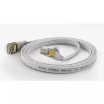 Wantec Flat FTP CAT6 Patch Cable 10m White