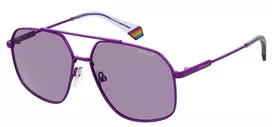 POLAROID Unisex PLD6173SB3V stačiakampiai akiniai nuo saulės – juodas rėmelis, pilki lęšiai