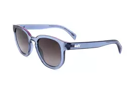 LEVI'S LV-1022-S-PJP Unisex stačiakampiai akiniai nuo saulės – Havana acetato rėmelis, žali poliarizuoti lęšiai, 51 mm