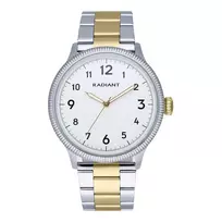 RADIANT Vyriškas Laikrodis RA627204 42mm Nerūdijančio Plieno Korpusas Juodas Odinis Dirželis Analoginis Kvarcinis