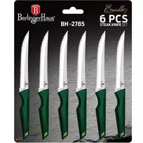 Berlinger Haus BH-2785 Steak Peilių Rinkinys 6 Vnt. Nerūdijantis Plienas Dantytas Juodas