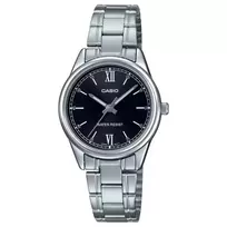 CASIO Moteriškas Analoginis Kvarcinis Laikrodis LTP-V005D-1B2 34mm Sidabrinis Nerūdijantis Plienas