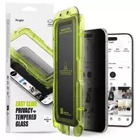 Ringke iPhone Air Screen Protector Premium Easy Slide Privacy Tempered Glass 9H su montavimo šablonu (2 vnt.) Skaidrus