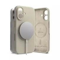 Ringke Silicone Magnetic Case, skirta Apple iPhone 16 Pro Max - Stone Gray