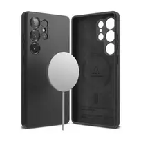 Ringke Galaxy S25 Ultra Dėklas Silikoninis Magnetinis Juodas