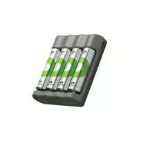 GP Baterijų įkroviklis B421 su 4 AA įkraunamomis baterijomis, 2000 mAh, 1,2V, juodas EU