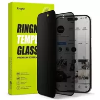 Ringke iPhone 15/16 Screen Protector Easy Slide Privacy Tempered Glass 9H su montavimo šablonu (2 vnt.) Skaidrus