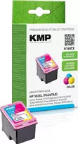 KMP H168CX Suderinama rašalo kasetė Tri-Color (Cyan, Magenta, Yellow) 12 ml - Pakeičia HP 302XL F6U67AE