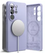 RINGKE Silicone Magnetic MagSafe Case for Samsung Galaxy S24 Ultra - Lavender