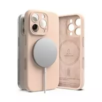 Ringke iPhone 16 Pro Dėklas Silikoninis Magnetinis Pink Sand