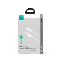 Joyroom USB-A to Lightning laidas Multi-Color Series A14, 480Mbps, 3A, 1,2 m, baltas (SA34-AL3)
