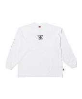 Ben Davis White Label Bleach Washed Long Sleeve T-Shirt White (Oversized) White/M