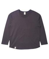 A Nothing Essential Pleat U-Neck Tee (Charcoal) S