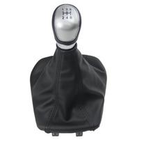 Gear Shift Knob Lever Shifter Stick Gaiter Boot Collar Case Car Styling Accessories CN15-7277-AB For 2015-2019 Ford ESCORT 5 Speed Silver