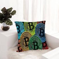 B-Bitcoin Maple Design Cushion Cover Happy Autumn Harvest Decor Holiday Decorati Pillow Cover 30x30cm
