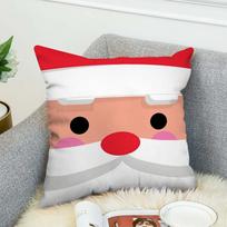 Santa Claus Pillow Case For Car Sofa Decorative Home Double-sided Print Plush Square Throw Pillow Cushion Cover 30x30cm