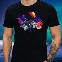 T-Shirt Herren Astronaut Motiv Baumwolle Größe S bis 5XL XL