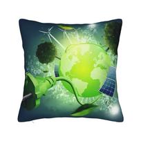 Computer Cat Square Pillowcases Polyester Home Frutiger Aero Cushion Case Cute Decorative Pillowcase 40*40 40x40cm