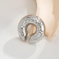 Punk Stainless Steel C Shape Ear Cuff Silver Metal C-shaped Ear Clip Thick Thread Gold Jewelry Daily WHITE