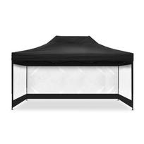 Pavillon pliable - Tourtecs - 3x4,5m - Noir - Parois transparentes