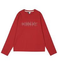Edible Let Construction Logo Print Long Sleeve T-Shirt Red/L