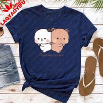 Kawaii Bubu Dudu Bear Together Forever Tshirt Valentines Days Funny Gift Unisex TShirt Cute Graphic Printed Shirt Unisex Unisex Top S
