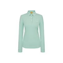 Louis Castel Women'S Logo Point Solid Long Sleeve T-Shirt See Notation/095