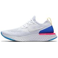 Nike Epic React Flyknit White Racer Blue Pink Blast Womens AQ0070-101 35.5 balta/mėlyna