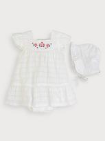 Berry Infant Sleeveless Romper and Bonnet Set Cotton Baby Bodysuit Cute Summer Outfits 70 balta