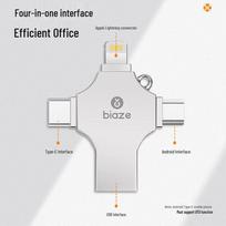 BIAZE U6 4-in-1 Universal USB 3.0 Flash Drive