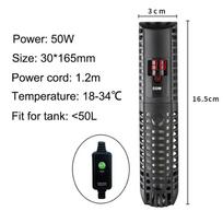 220V 50-500w EU Adapter Aquarium Submersible Heater Fish Tank Water Heating Rod Constant Aquarium Thermostat Temperature Control (as the picture,Voltage 220V)