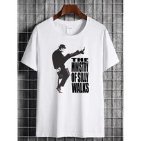 European Size Monty Python The Ministry of Silly Walks T-Shirt- Officially Inspired Graphic Tee with Guy Fawkes& Ministry of Silly Walks Design S balta