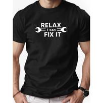 Men'S RELAX English Pattern Summer Casual Crew Neck Short T-Shirt S juoda
