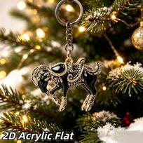 Cute 2D Goat Acrylic Pendant 1Pcs Lightweight Animal Hanging Ornament for Xmas Party Nursery Room Wall Decor A4