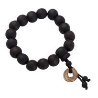 Women Bangle Charm Wood Beads Buddha Bracelet 1PC