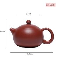 90 ml Yixing purpurinio molio arbatinukai Autentiški Dahongpao Xishi arbatos puodo rutuliniai filtro virdulys rankų darbo Boutique Zisha arbatos rinkinys 90ml