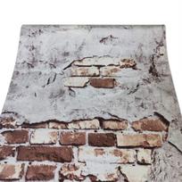 Plytų tapetai Lipdukų tapetai Raudoni/pilki akmens tapetai Lipnūs virtuvės stalviršiui, stalui Lengvai valomi 1mx45cm