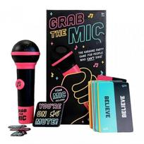 Grab The Mic Karaoke žaidimas su dainų tekstų kortelėmis, 2-10 žaidėjų, Linksmas stalo žaidimas vaikams ir suaugusiems, Puikiai tinka vakarėliams ir gimtadieniams - HZ