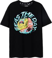 SpongeBob SquarePants Mens T-Shirt _ Seas The Day Spongebob & Patrick Black Short Sleeve Tee _ Cartoon Series Gift for Him S juoda