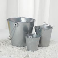 Pastoral Tinplate Iron Bucket: Succulent & Flower Pot for Home, Balcony, or Desktop Decor Small (5.5*5.5*4cm) sidabras