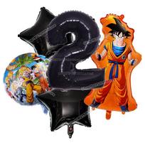 Animation Son Goku Kids Celebration Decoration Dragons Sphere Number Balloons Kit Boy Girl Party Favor Animation Design Baby Shower Celebration Decor