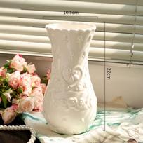 European Retro Relief Rose Ceramic Vase Highend Living Room Decor Desktop Home Decoration Ornaments balta
