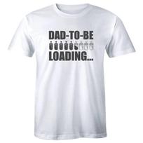 Dad To Be Loading with Baby Milk Bottles Men's White T-Shirt Gift for Fathers XL