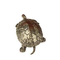 Solid Brass Feng Shui Turtle 24 Solar Terms 12 Hours Longevity Figurine Home Office Wealth Lucky Decoration