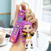 Anime Film Huntriix Keychains Rumi Mira Zoey Keyring Cartoon Figure Car Keys Pendant Accessories Small Gift